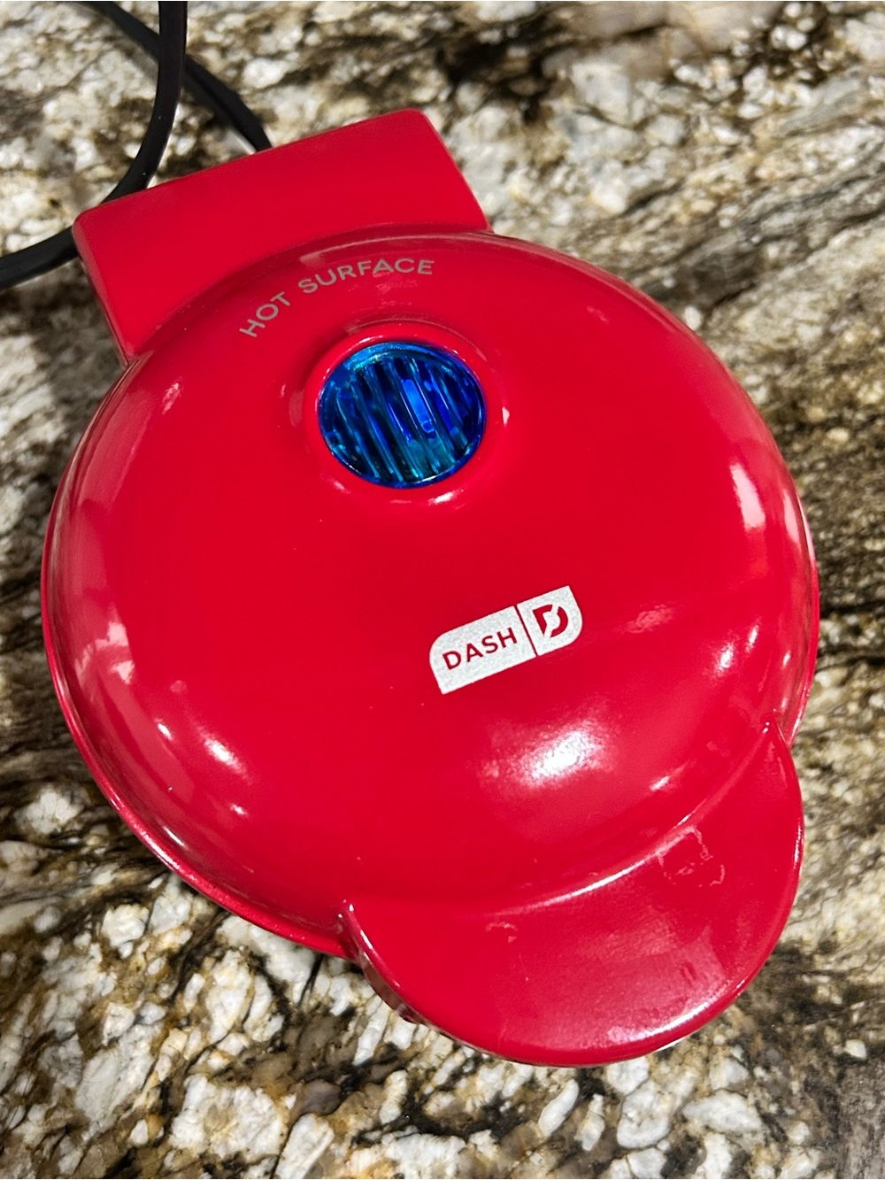 Dash red mini waffle maker